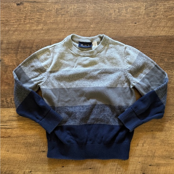 Little Boys Children Place Sweater Gray and a blue Size 4t - Picture 1 of 3